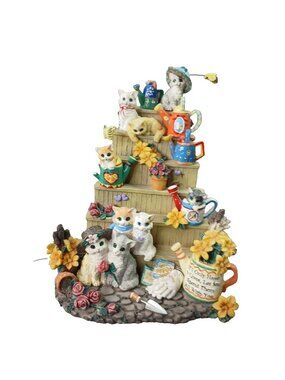 San Francisco Music Box Company 9 Lives Hopelessly Devoted to You Wind Up Cats
